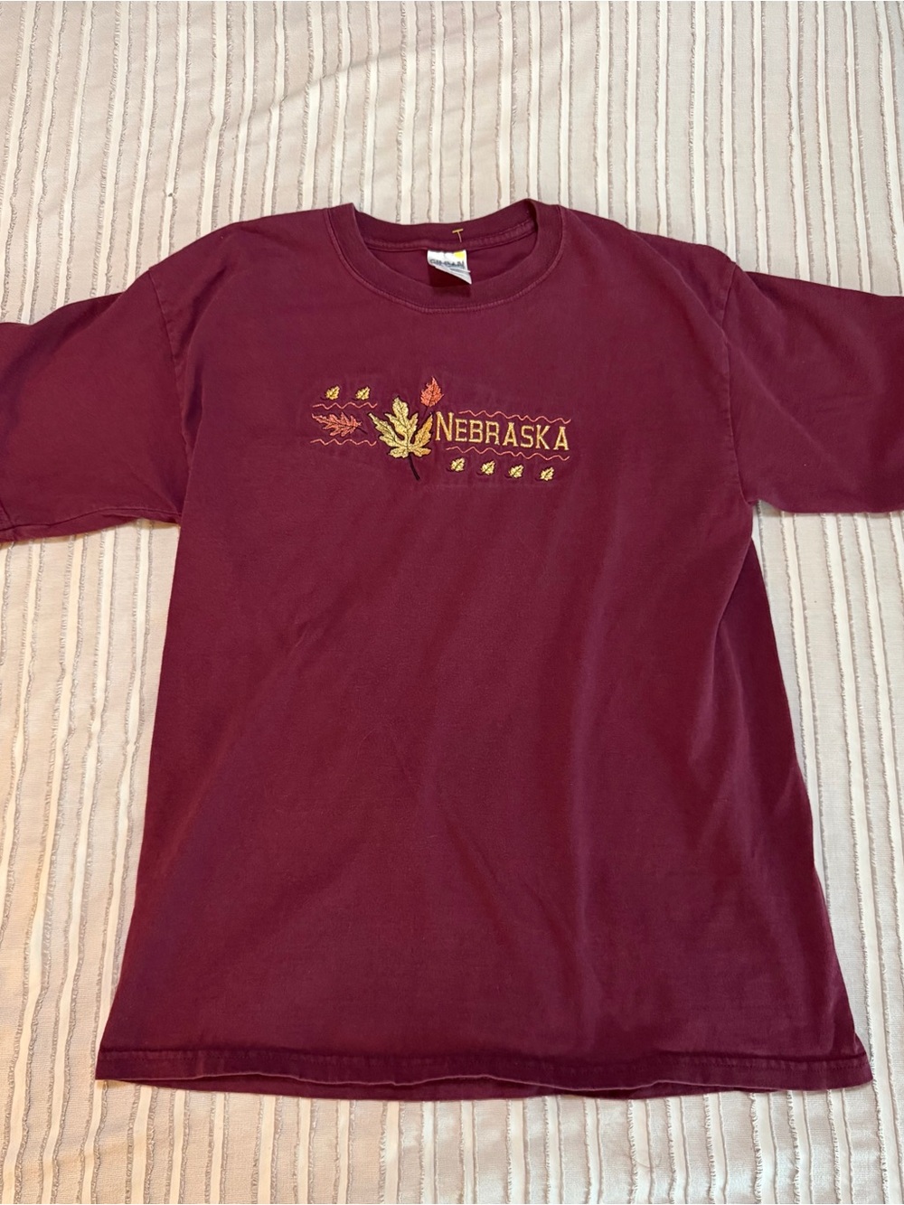 Nebraska Maroon Short-Sleeve Crewneck T-Shirt